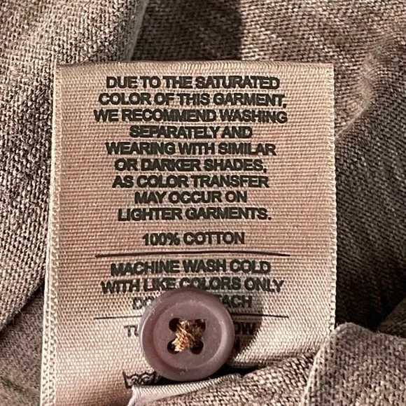 NEW American Giant Mens Broken In Premium Slub Henley Shirt Large Brown USA - Picture 6 of 8